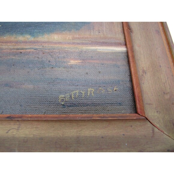 Still Life Hand Painted Apples Oil Painting Rustic Country Betty Rose 10x12 - Picture 4 of 9